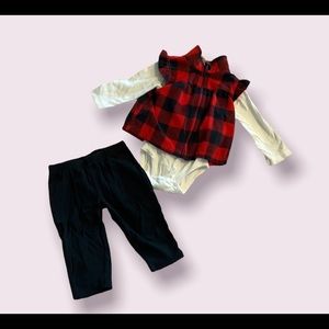 Carters Baby Girl 3 Piece Set Size 9 month